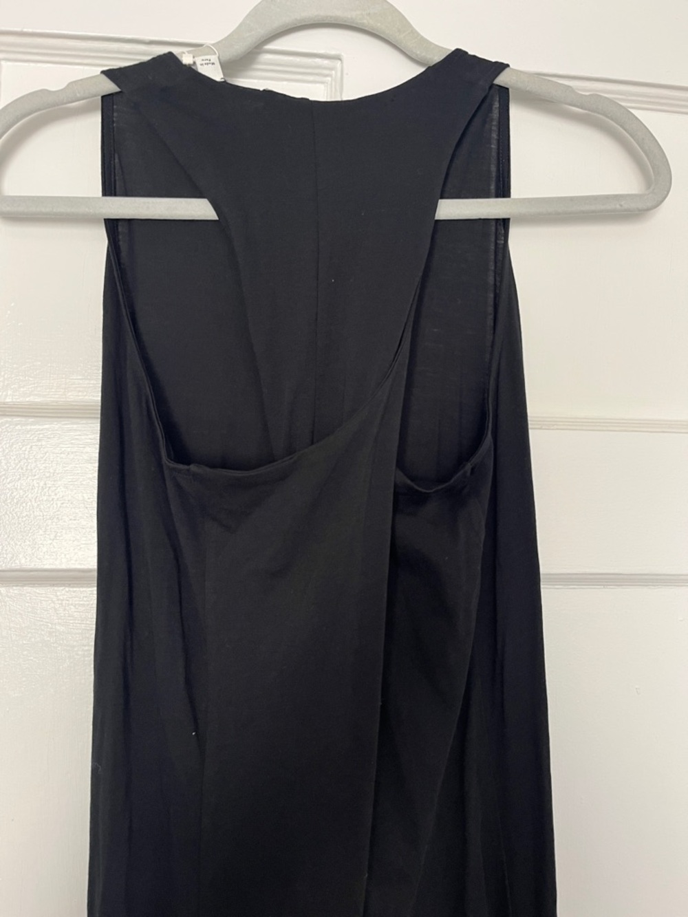 Vince black pima cotton racerback twist tank midi dress NWT SZ S - Picture 5 of 6